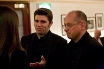 Remus Azoitei and Eduard Stan discussing with a member of the audience 