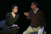 Anamaria Marinca and Toma Enache in the Q&A session