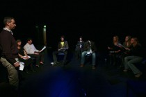 Bucharest Underground: Toma Enache and the full cast of the play