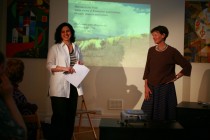 Ramona Mitrica, Director of the Romanian Cultural Centre in London, and Caroline Juler