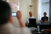 Catalin Berescu and Alexander Valentino during the presentation