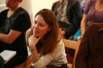 An attentive member of the audience