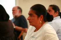 The audience listens to the arguments brought by the speakers