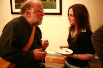 Bill McAlister talks to a member of the audience