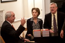 Nicolae Ratiu, Chairman of the Ratiu Foundation, in conversation with the authors, Sheilah Kast and Jim Rosapepe