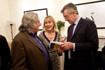 Members of the audience discussing the book