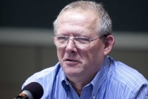 Adam Michnik during the media breakfast briefing at the Woodrow Wilson Center