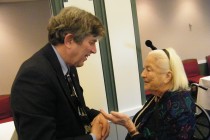 Michael van Dusen, Deputy Director of Woodrow Wilson Center, talking to Elisabeth Ratiu prior to the Lecture