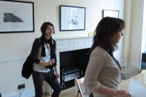 Artist Raluca Popa and RCC Volunteer Laura Lazar