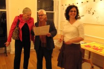 Pamela Ratiu, Indrei Ratiu (Trustee of the Ratiu Foundation), and Ramona Mitrica (Director of the Ratiu Foundation / Romanian Cultural Centre) in the exhibition, before the opening