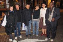 Raluca Popa, Robin Grbich, Cristian Mungiu, Anamaria Marinca, Ramona Mitrica, and Mike Phillips before the Private View