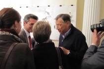 HE Ion Jinga, Ambassador of Romania to London, and George Iacobescu, CEO of Canary Wharf Group, during the event