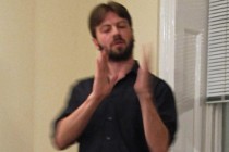 Gabriel Pintilei talking about his play during the Q&A session
