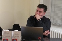 Prof. Augustin Ioan listening to a comment from the public, during the Q&A session