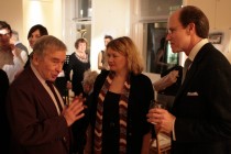 Poet Alan Brownjohn, Judith Palmer (Director of Poetry Society), and translator Randall Couch