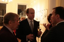 Poet Alan Brownjohn and translator Randall Couch engaged in conversation with a member of the audience