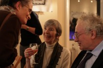Enjoying a chat and a glass of wine