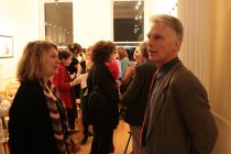 Judith Palmer chatting to a member of the audience
