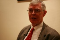 Prof. Dennis Deletant OBE making a fine point in the discussion