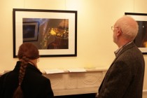Members of the audience in the exhibition