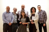 Tudor Prisacariu (on the right) with the RCC team: Eugen Androne, Mihai Risnoveanu, Laura Lazar, Dan Mitrica, and Ramona Mitrica (Director of the Romanian Cultural Centre)