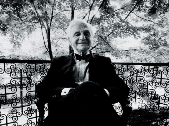 Ion Ratiu on the verandah of his house in Bucharest