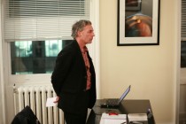 Nick Thorpe presenting his book to the audience