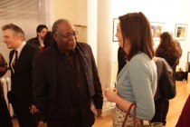 Dr Mike Phillips talking to Bronwen Riley