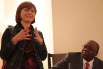 Andreea Valean and Dr Mike Phillips during the Q&A session
