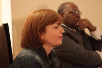 Andreea Valean and Dr Mike Phillips during the Q&A session