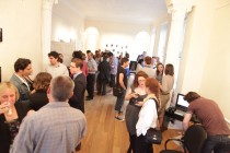 The after-event reception. View from the hall