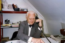 Ion Ratiu in his Regent Street office, late 1980s