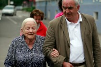 Elisabeth Ratiu with her son Nicolae. Turda, Romania, 2007