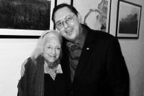 Elisabeth Ratiu with violinist Sherban Lupu. London, 2010