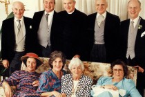 Godfrey Pilkington, Stephen Pilkington, Christopher Pilkington, Ion Ratiu, David Pilkington, <i>(lower row)</i> Eve Pilkington, Pat Pilkington, Elisabeth Ratiu, Mary Pilkington, 1989